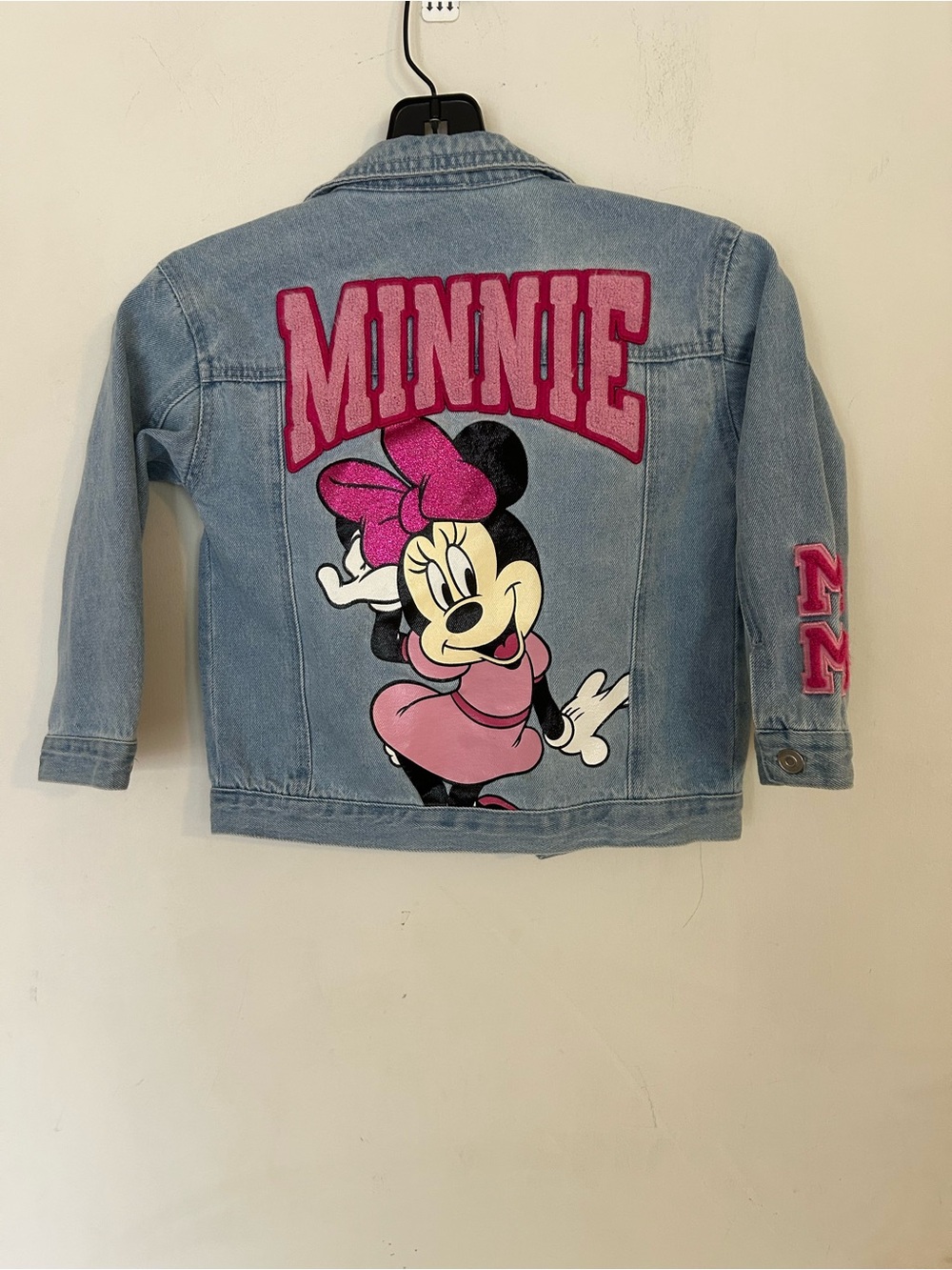 Minnie Mouse Carsity patch Pink-Accent Denim Jacket 4T